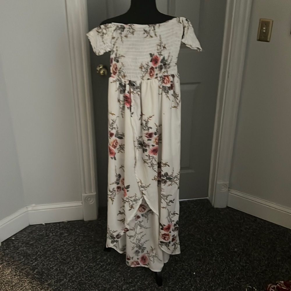 Off shoulder high low dress